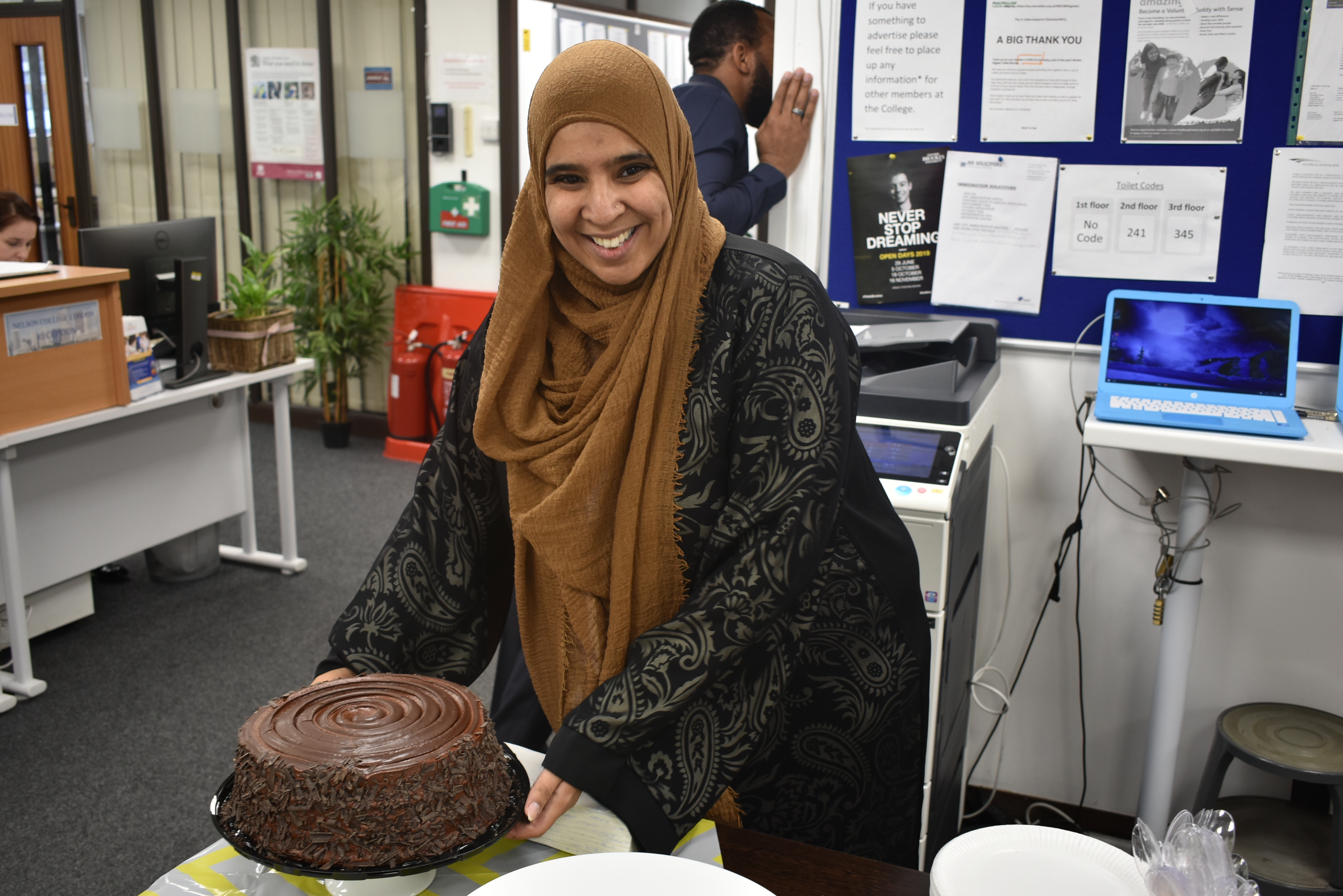 cake is being shown by Nazia Hussain