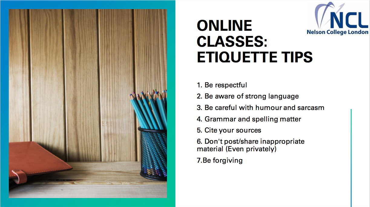 Online Classes: Etiquette Tips