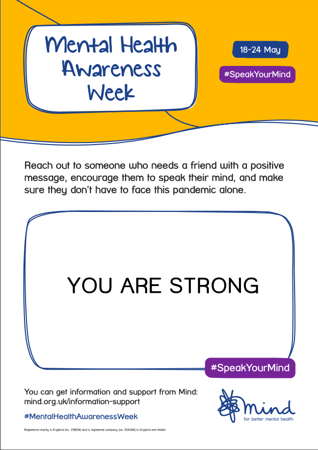 Mental Health Awareness Week -  18-24 May