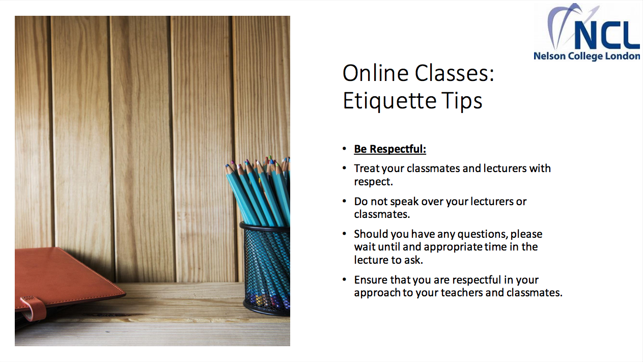 Online Classes: Etiquette Tips