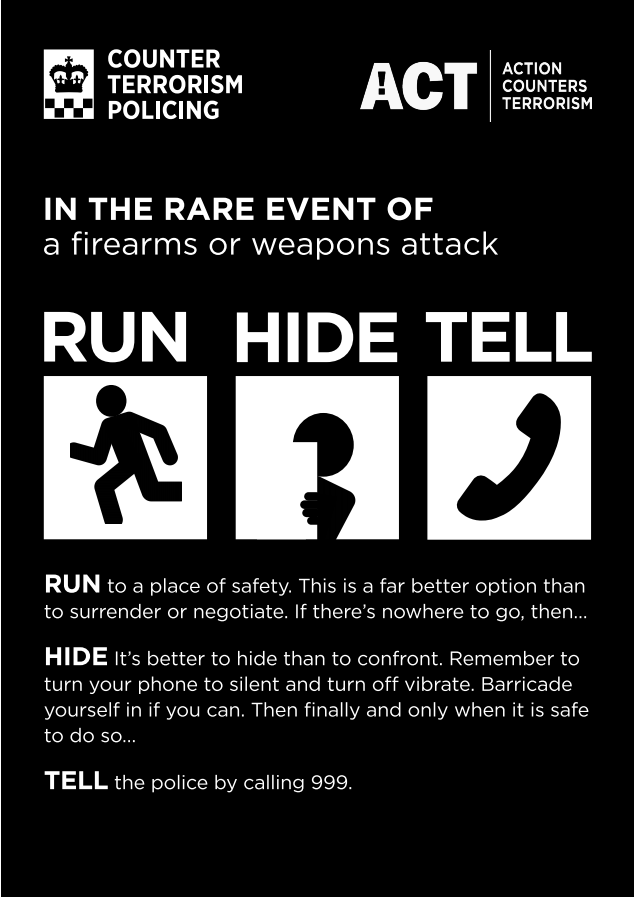 Action Counters Terrorism - Run, Hide, Tell